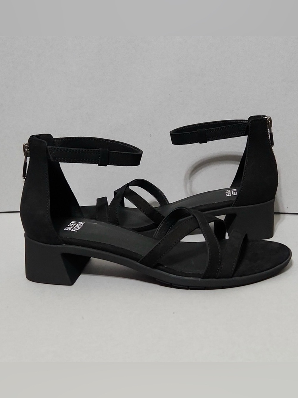 Eileen Fisher Black Strappy Sandals